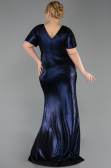 Robe De Soirée Grande Taille Longue Bleu Marine ABU6281