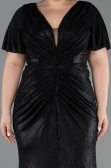 Robe De Soirée Grande Taille Longue Noir ABU6281