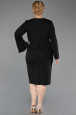 Robe De Invitation Grande Taille Midi Noir ABK2661