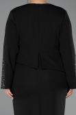 Robe De Invitation Grande Taille Midi Noir ABK2661