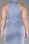 Robe De Soirée Grande Taille Longue Indigo ABU6311