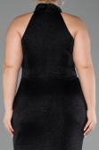 Robe De Soirée Grande Taille Longue Noir ABU6311