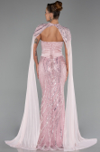 Robe Queue de Poisson Longue Perlé Poudre ABU6315