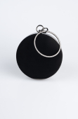 Sac de Soirée Couleur daim Noir SH841