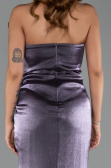Robe de Soirée Longue Mousseline Lavande ABU6336