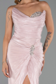Robe de Soirée Longue Mousseline Poudre ABU6336