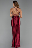 Robe de Soirée Longue Satin Couleur Cerise ABU2800