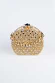 Sac De Soirée Luxe Pierreux Or SH854