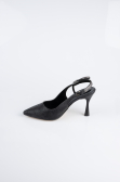 Stiletto Coupe Au Laser Noir MJ4102