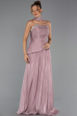 Robe de Soirée Longue Mousseline Poudre ABU6335