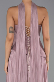 Robe de Soirée Longue Mousseline Poudre ABU6335