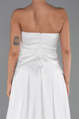 Robe de Soirée Longue Dantelle Blanc ABU5615
