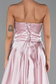 Robe de Soirée Longue Satin Poudre ABU5767