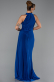 Robe de Soirée Longue Bleu Saxe ABU5918