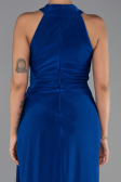 Robe de Soirée Longue Bleu Saxe ABU5918