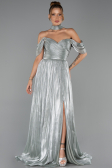 Robe de Soirée Longue Mousseline Menthe ABU6342