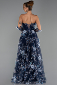 Robe de Soirée Longue Bleu Marine ABU6344