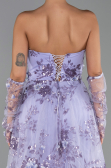 Robe de Soirée Longue Lilas ABU6344