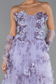 Robe de Soirée Longue Lilas ABU6344