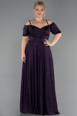 Robe de Soirée Grande Taille Longue Violet ABU6333