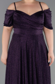 Robe de Soirée Grande Taille Longue Violet ABU6333