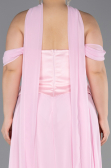 Robe de Soirée Grande Taille Longue Mousseline Poudre ABU5551