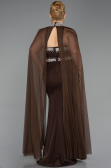 Robe De Soirée Grande Taille Longue Brun ABU6338