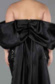 Robe De Soirée Grande Taille Longue Squameuse Noir ABU6312