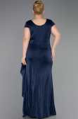 Robe de Soirée Grande Taille Longue Bleu Marine ABU6362