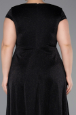 Robe De Soirée Grande Taille Longue Noir ABU6363