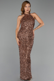Robe de Soirée Longue Cuivre ABU6404
