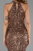 Robe de Soirée Longue Cuivre ABU6404