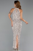 Robe de Soirée Longue Beige ABU6404