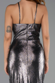 Robe de Soirée Longue Anthracite ABU6407