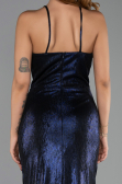 Robe de Soirée Longue Bleu Marine ABU6407