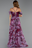 Robe De Soirée Grande Taille Longue Prune ABU6409