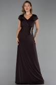 Robe Grande Taille Longue Brun ABU6410