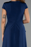 Robe Grande Taille Longue Bleu Marine ABU6410