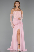 Robe de Soirée Grande Taille Longue Mousseline Poudre ABU6072