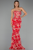 Robe de Soirée Longue Rouge ABU6421