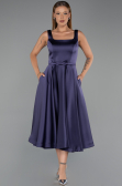 Robe de Cérémonie Midi Satin Violet ABK2586