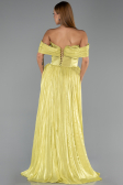 Robe De Soirée Grande Taille Longue Mousseline Pistache vert ABU6486