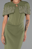 Robe de Soirée Longue Kaki ABU5889