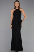 Robe de Soirée Longue Dantelle Noir ABU6425