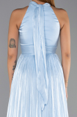 Robe de Soirée Longue Mousseline Bleu clair ABU6428