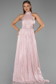 Robe de Soirée Longue Mousseline Poudre ABU6428