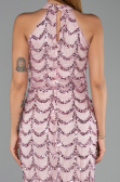 Robe de Soirée Longue Dantelle Poudre ABU6405
