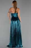 Robe de Soirée Longue Vert Pétrole ABU6196
