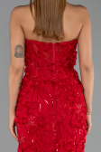 Robe Queue de Poisson Longue Rouge ABU6516