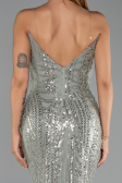 Robe de Soirée Longue Perlé Menthe ABU6433